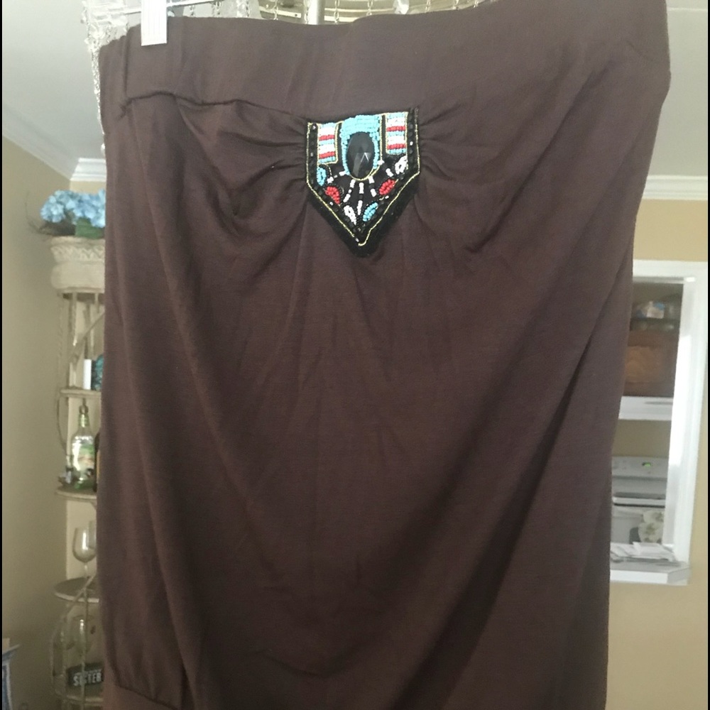 Buffalo strapless boho top S